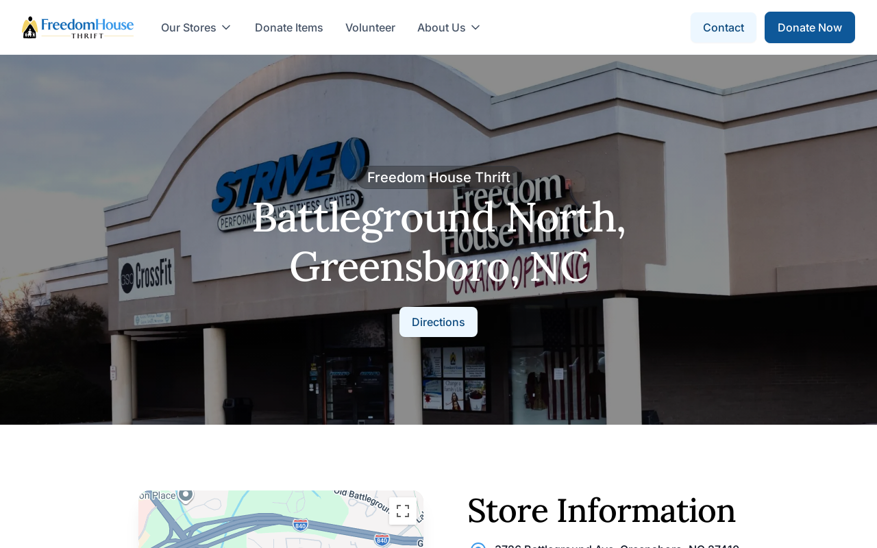 Freedom House Thrift website preview