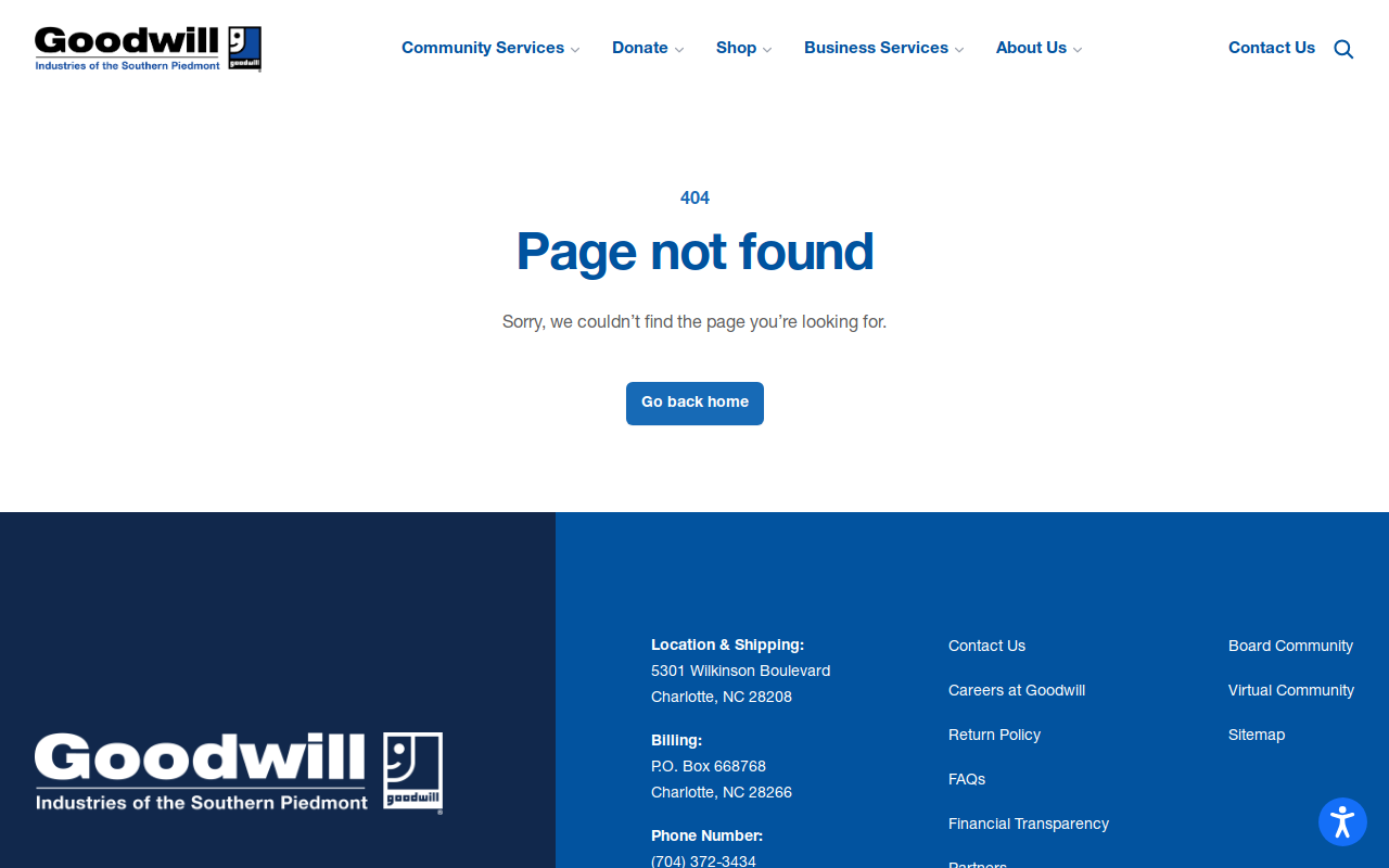 Goodwill website preview