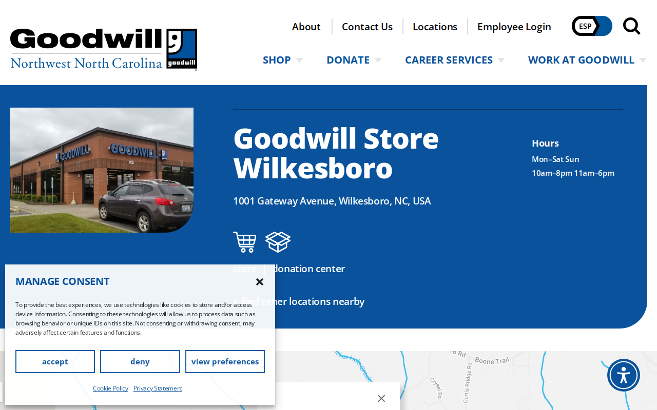 Goodwill Store and Donation Center website preview