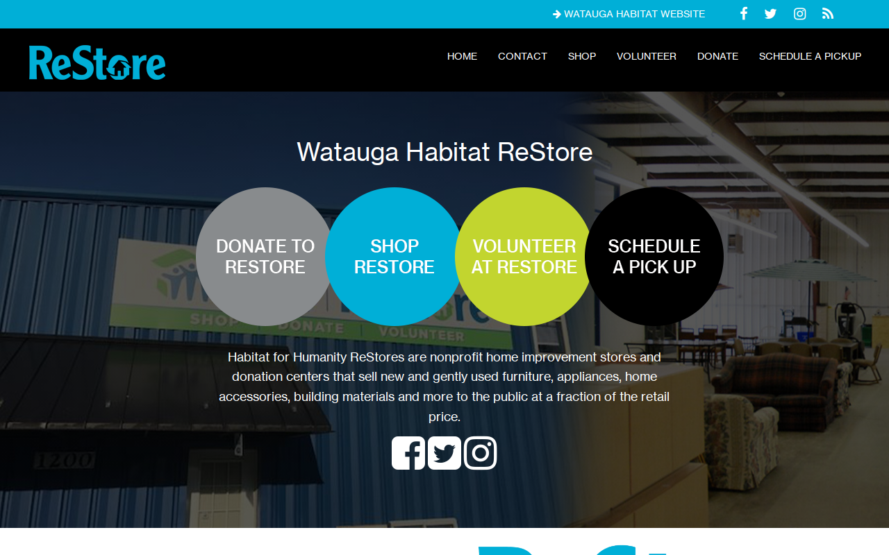 Habitat for Humanity ReStore website preview