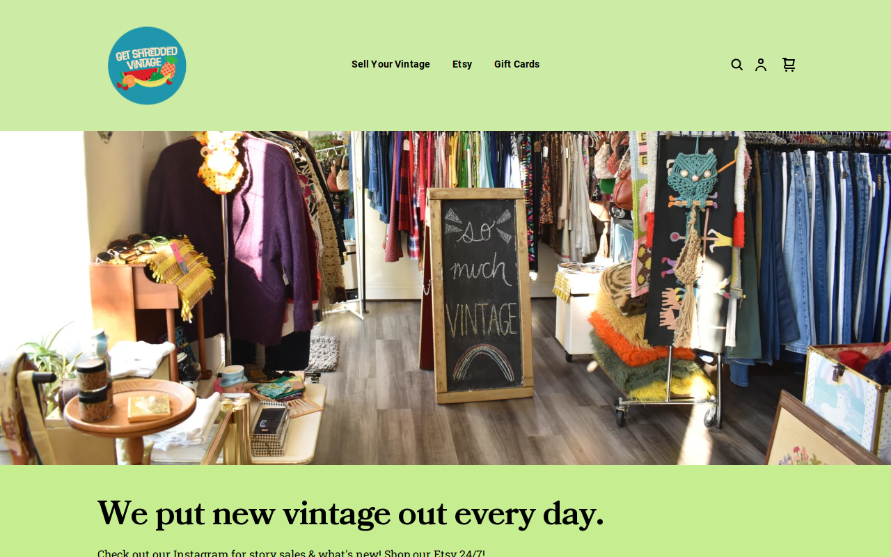 Get Shredded Vintage website preview