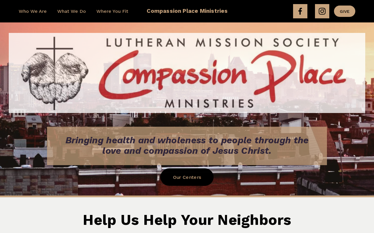 Lutheran Mission Society Compassion Place website preview