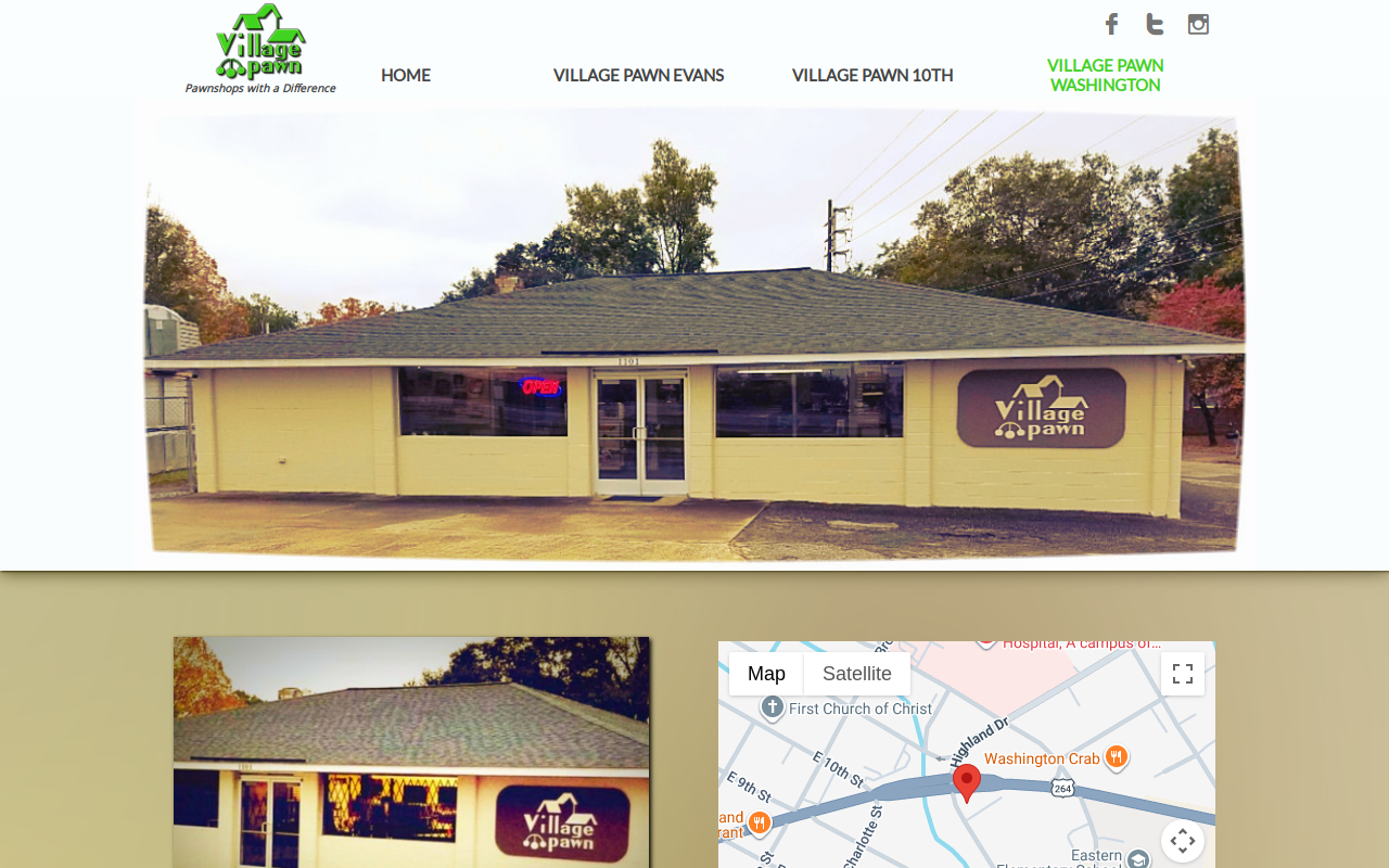 Village Pawn website preview