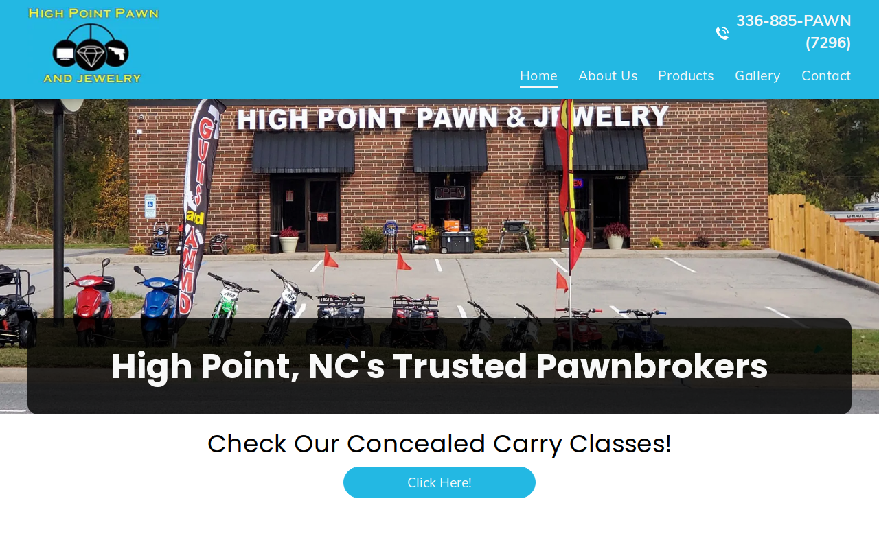 High Point Pawn & Jewelry website preview