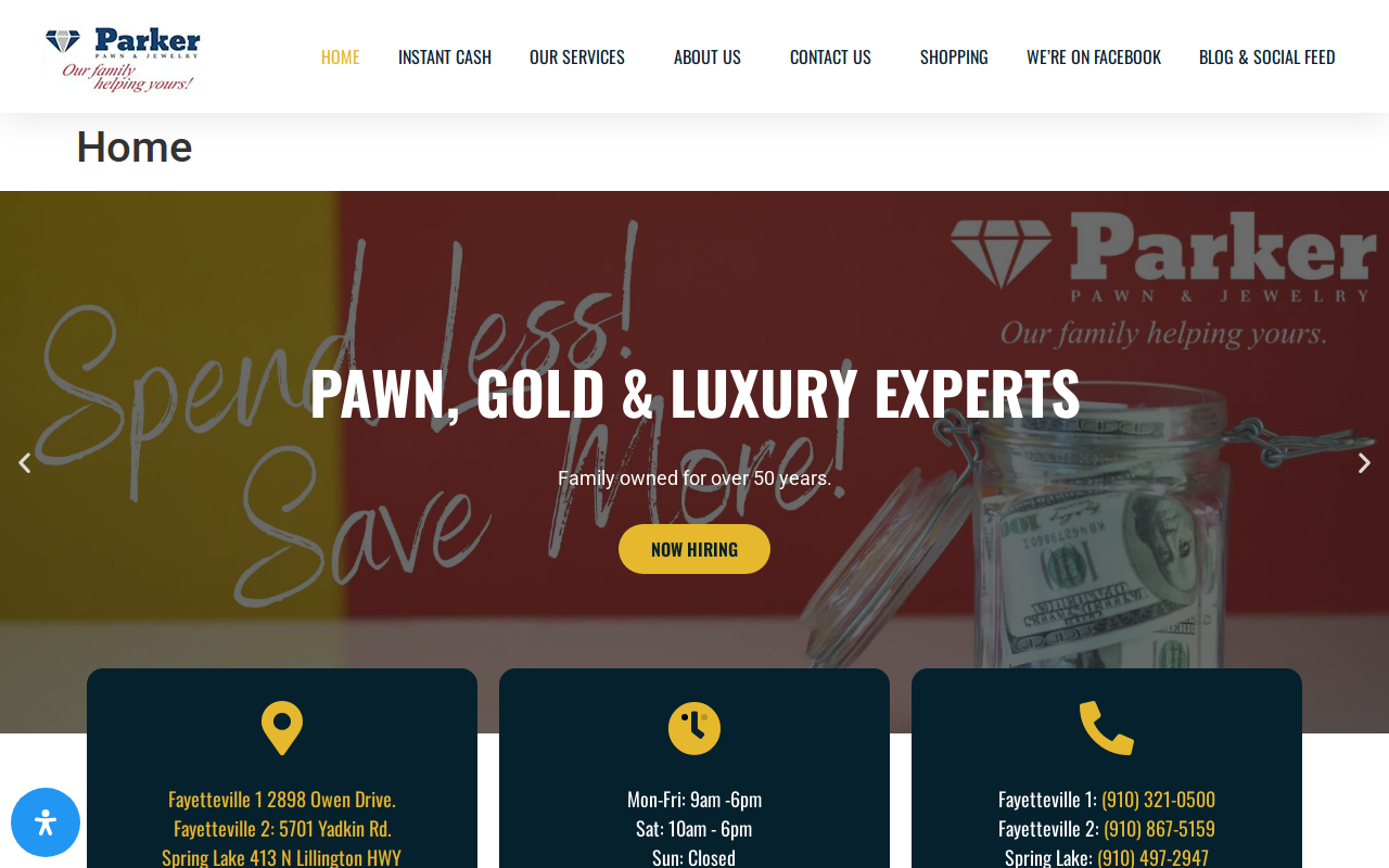 Parker Pawn website preview
