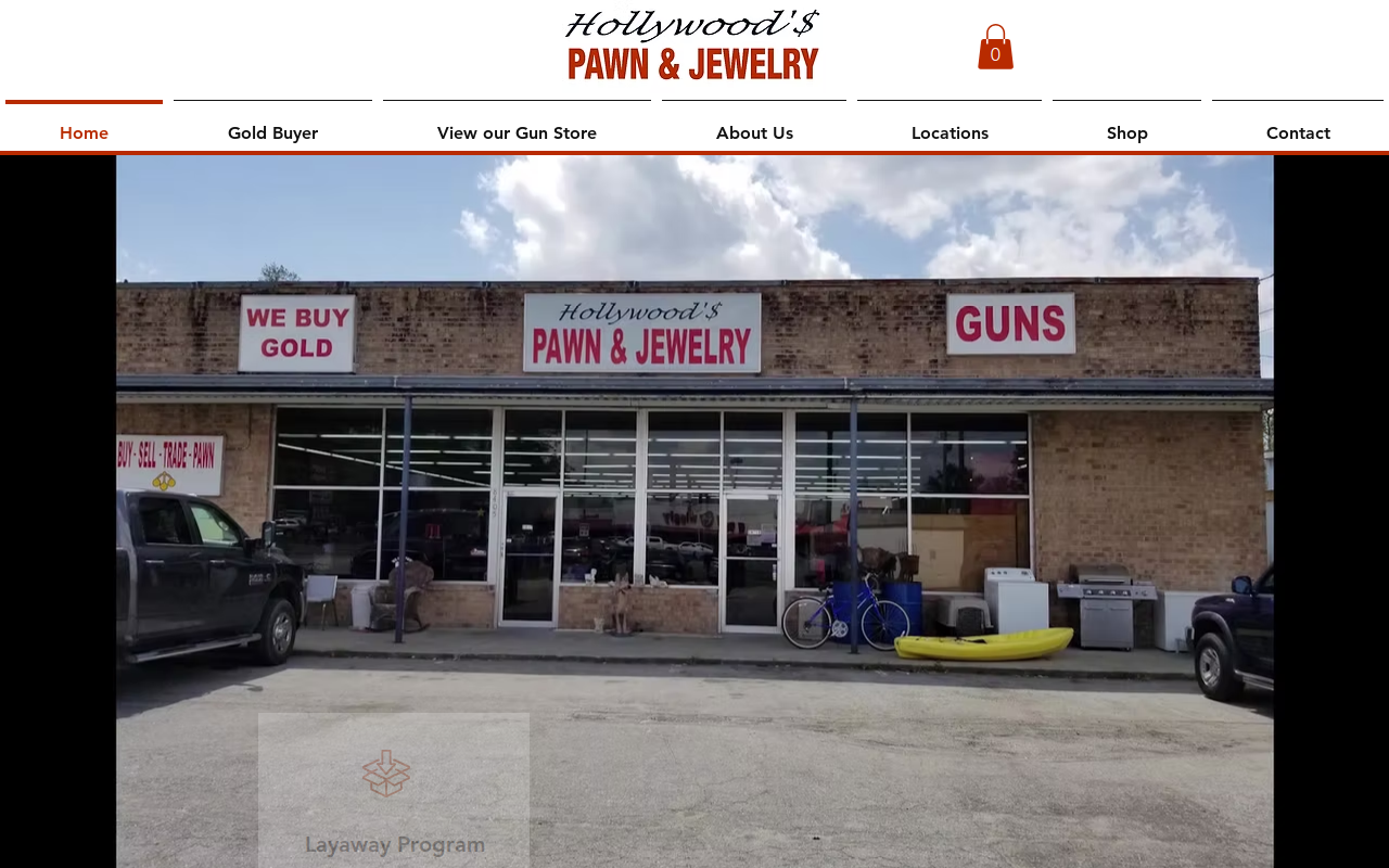 Hollywood's Pawn & Jewelry website preview