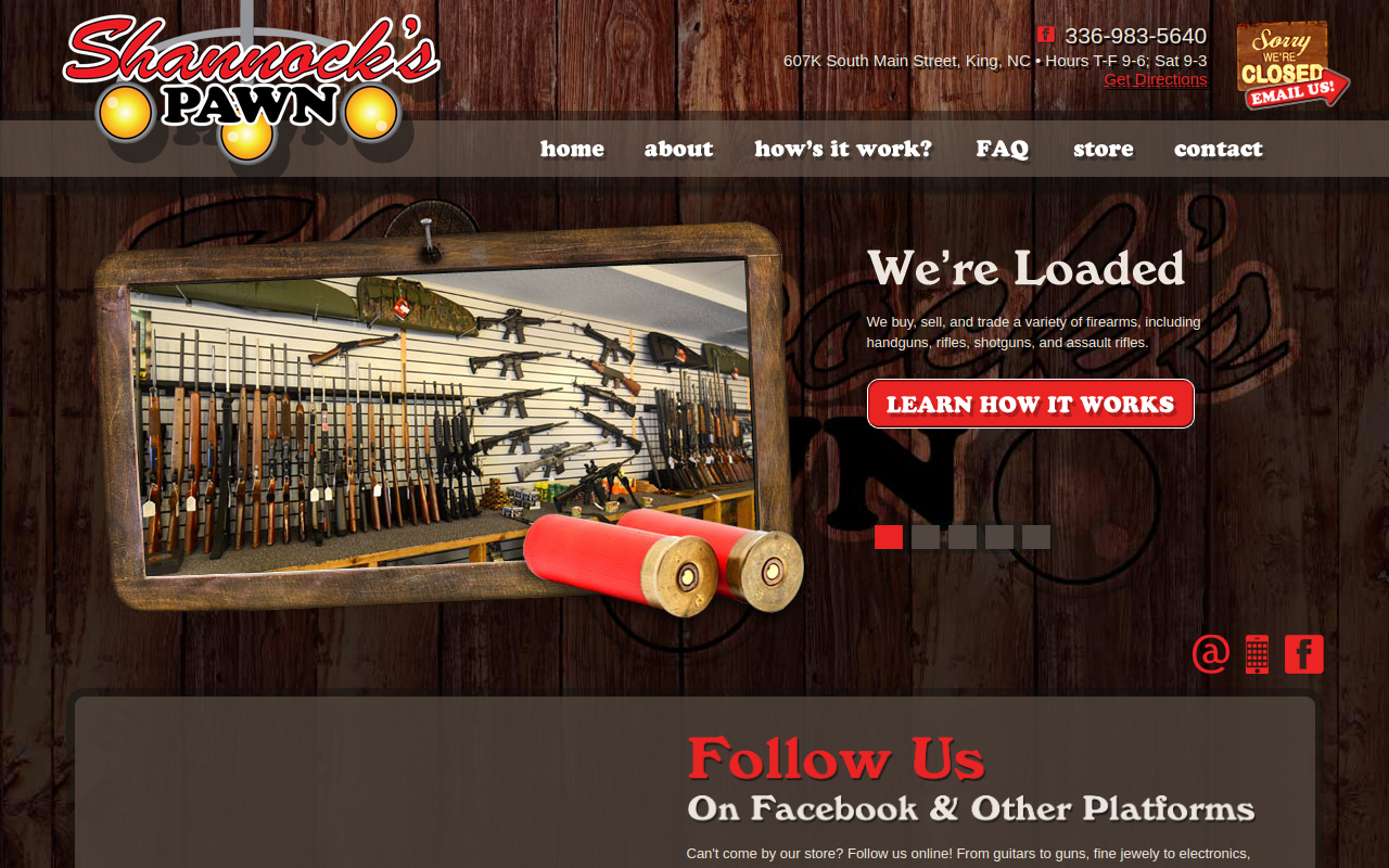 Shannock's Pawn website preview