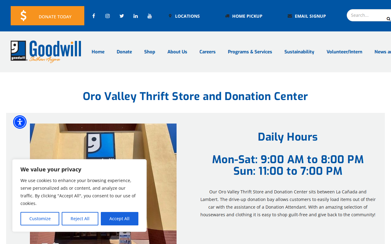 Goodwill website preview