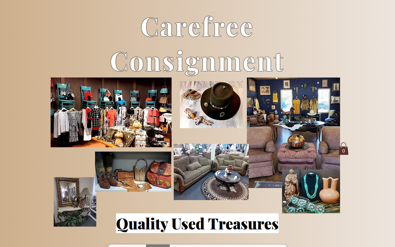 Carefree Consignment website preview
