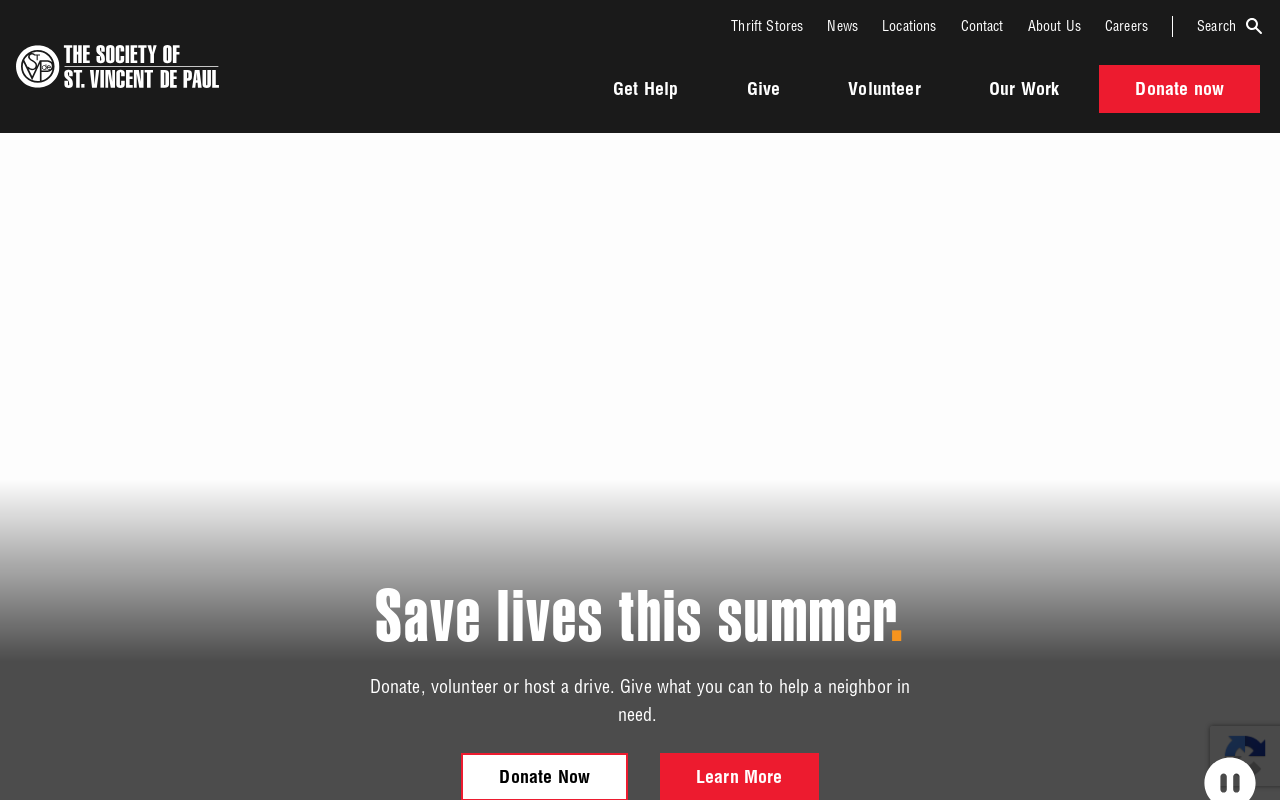 Saint Vincent de Paul Thrift Store website preview