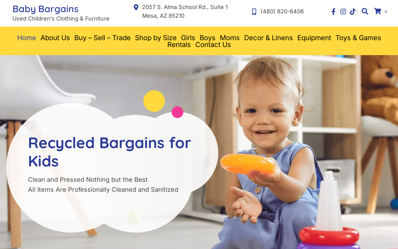 Baby Bargains website preview
