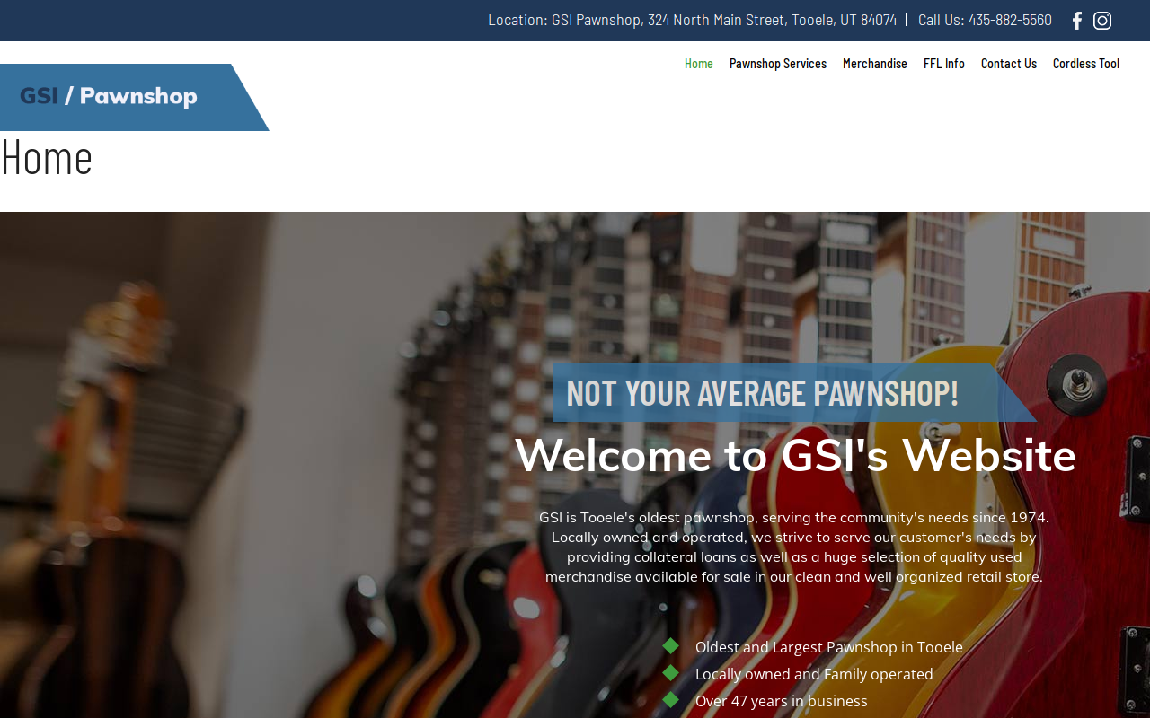 GSI Pawnshop website preview
