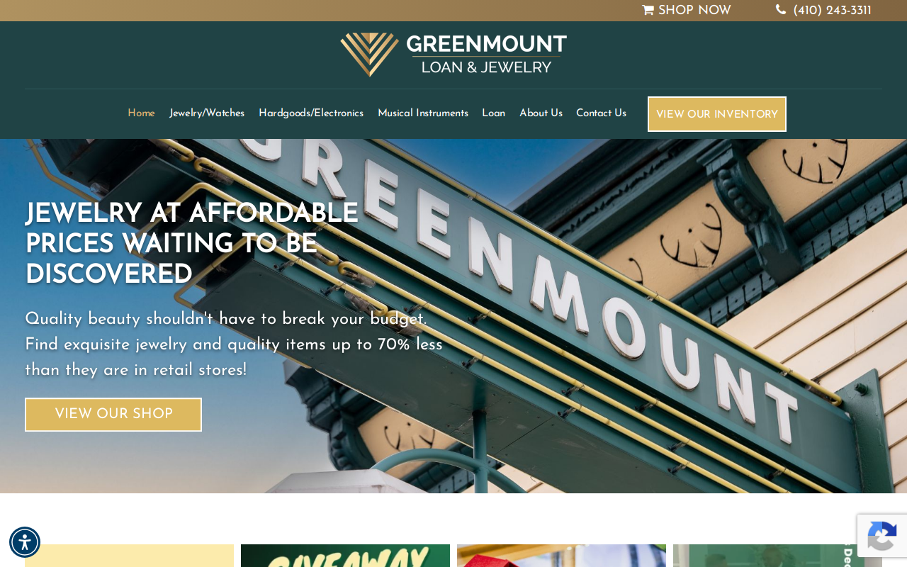 Greenmount Loan & Jewelry website preview