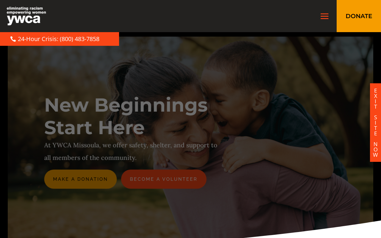 YWCA Secret Seconds website preview