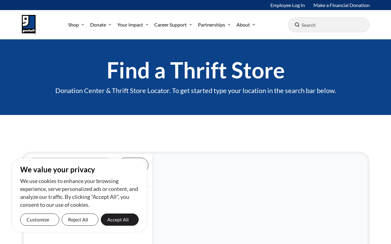 Goodwill website preview