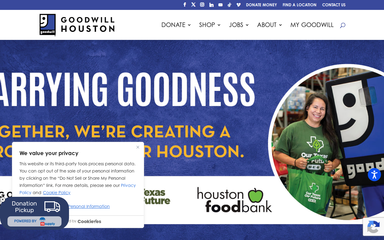 Goodwill Donation Center website preview