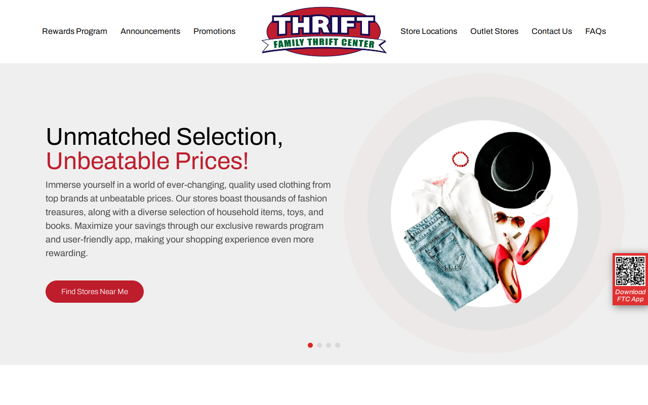 Family Thrift Center website preview