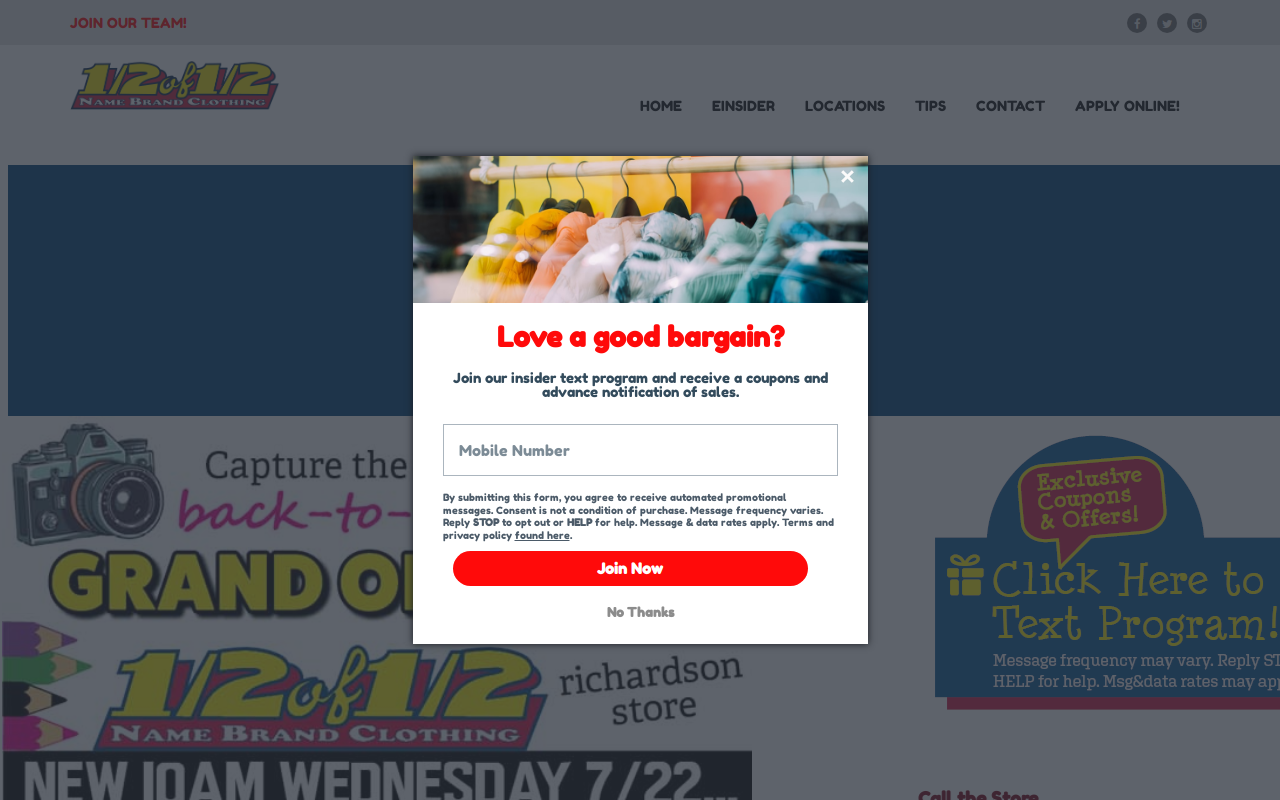 Half of Half website preview