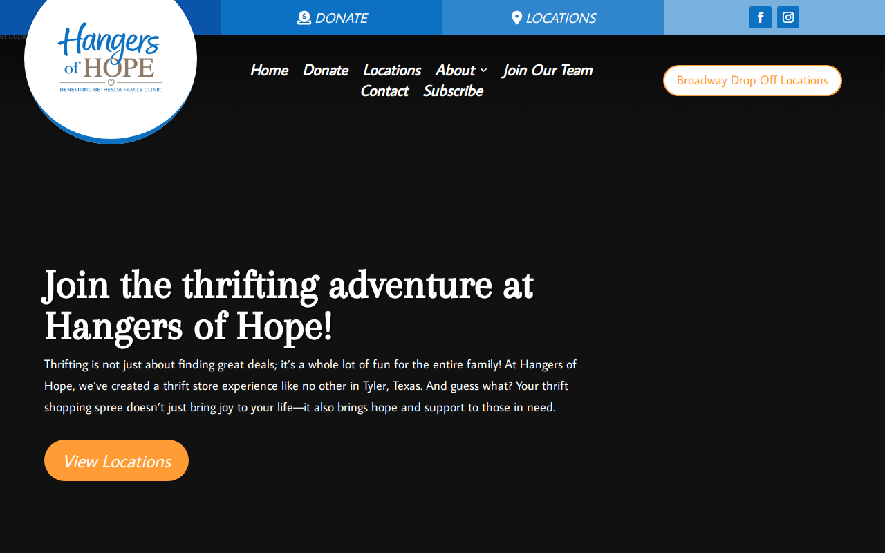 Hangars of Hope website preview