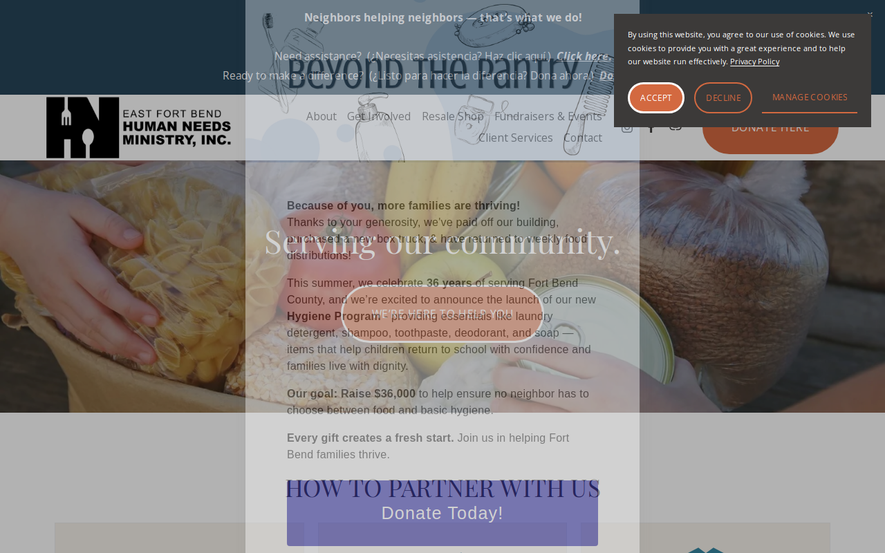 Tri-City Churches Resale Shop website preview
