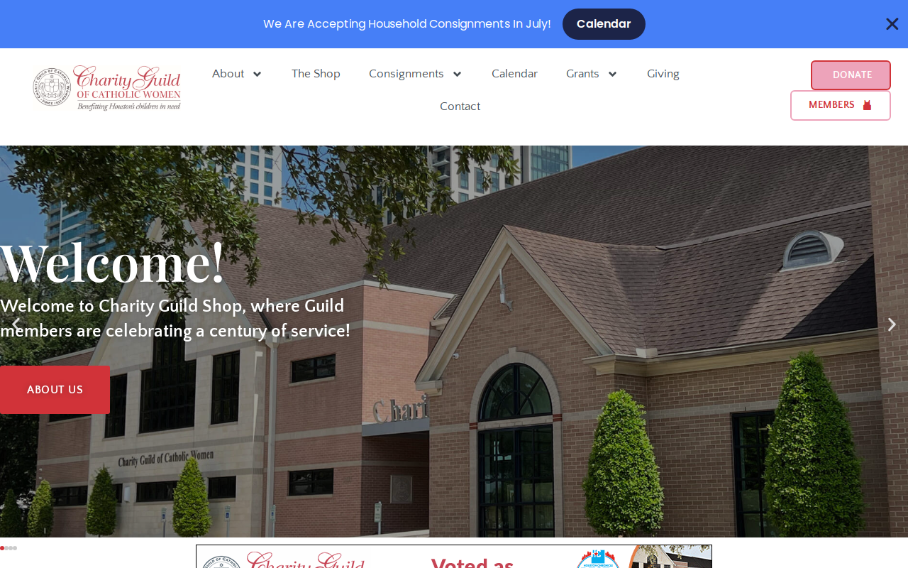 Charity Guild Shop website preview