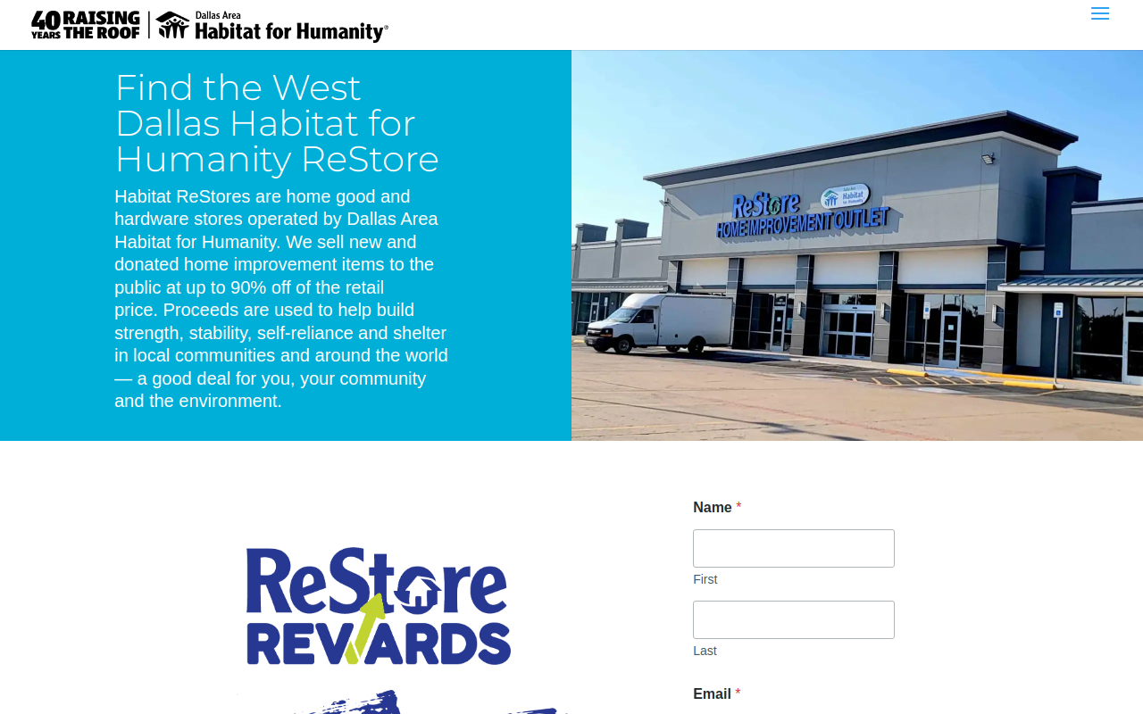 Habitat for Humanity ReStore website preview