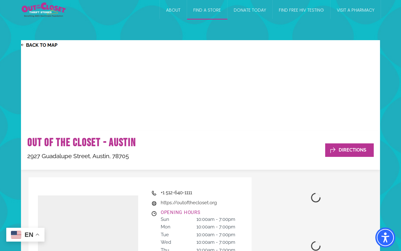 Out of the Closet website preview