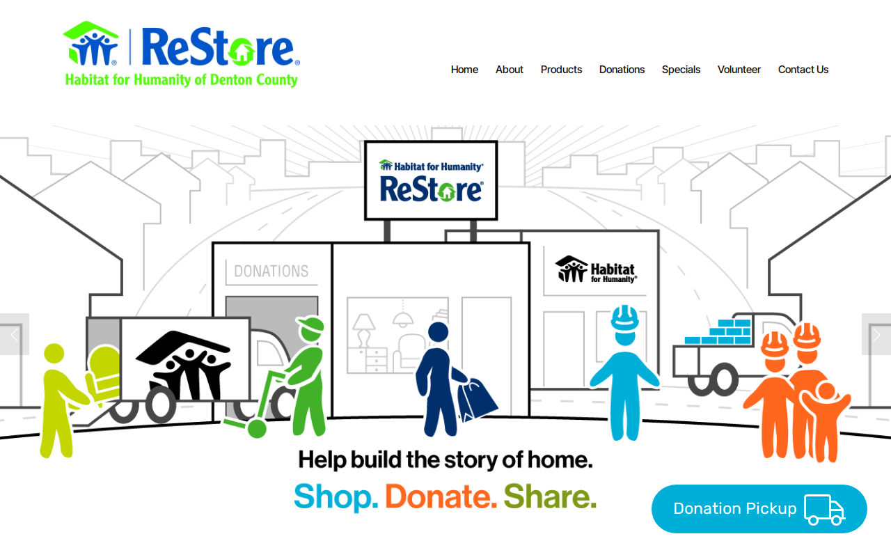 Habitat for Humanity ReStore website preview