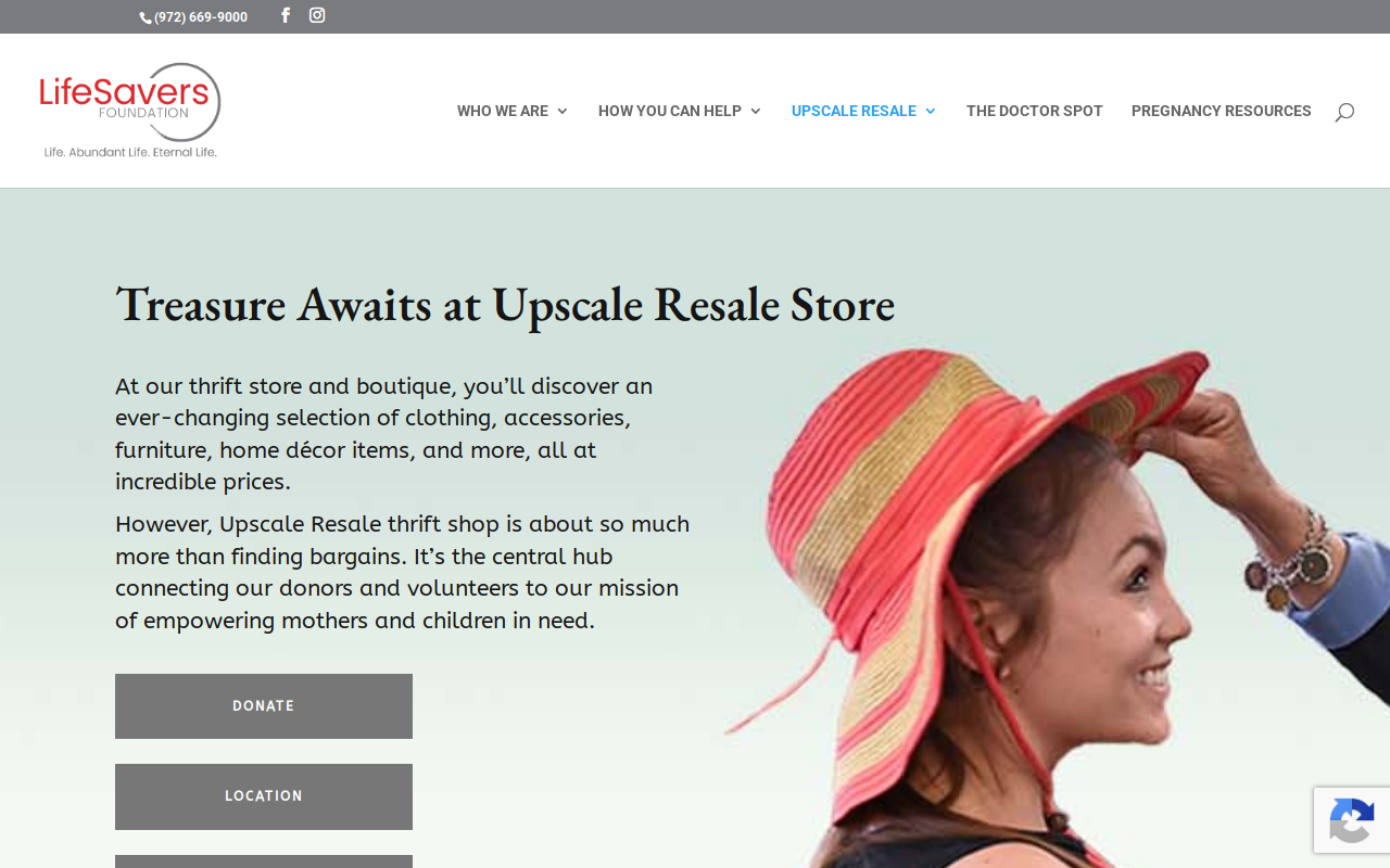 Upscale Resale website preview
