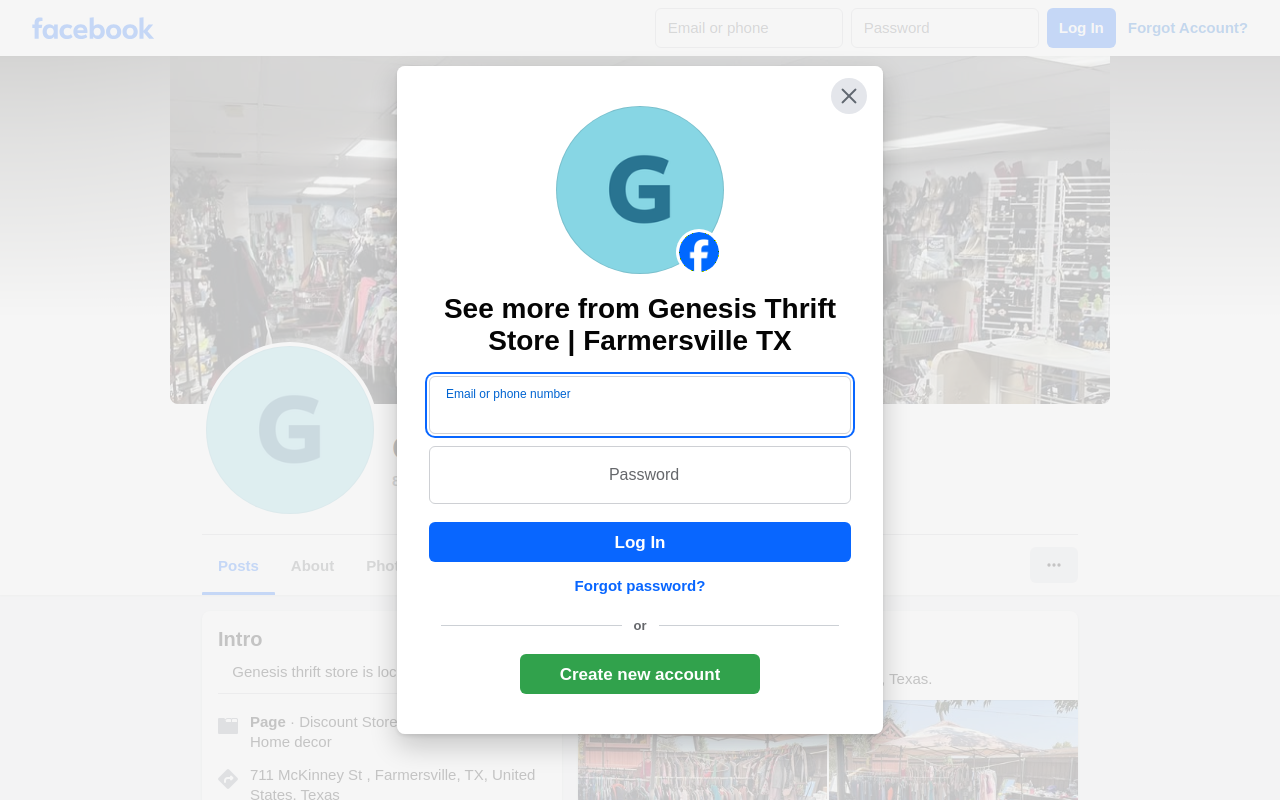 Genesis Thrift Store website preview