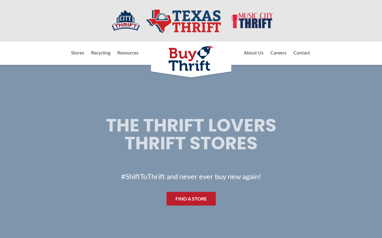 Texas Thrift Store website preview