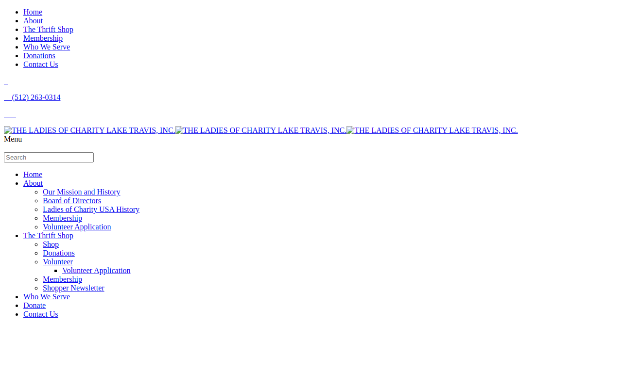 Lake Travis Thrift Shop website preview