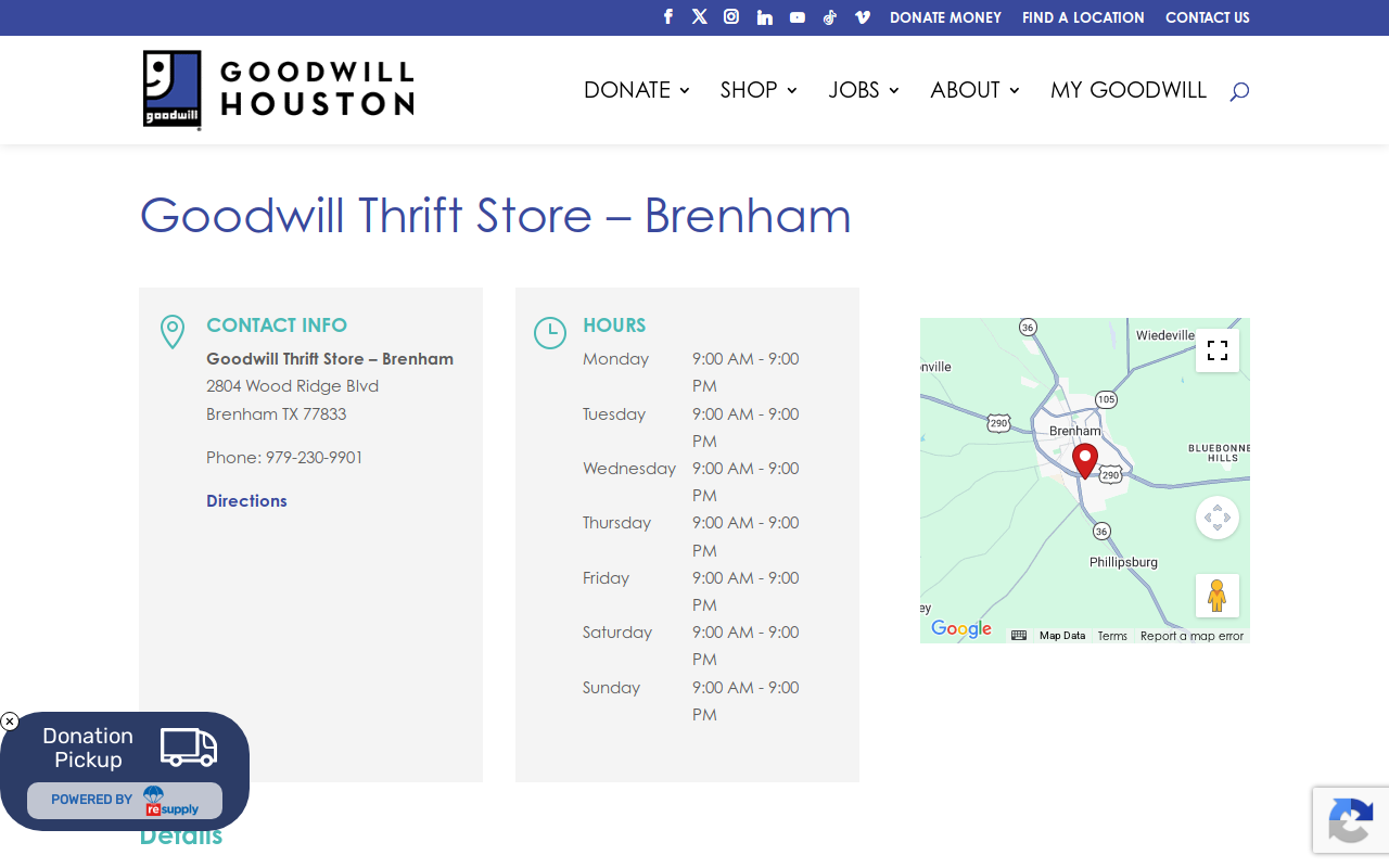 Goodwill website preview