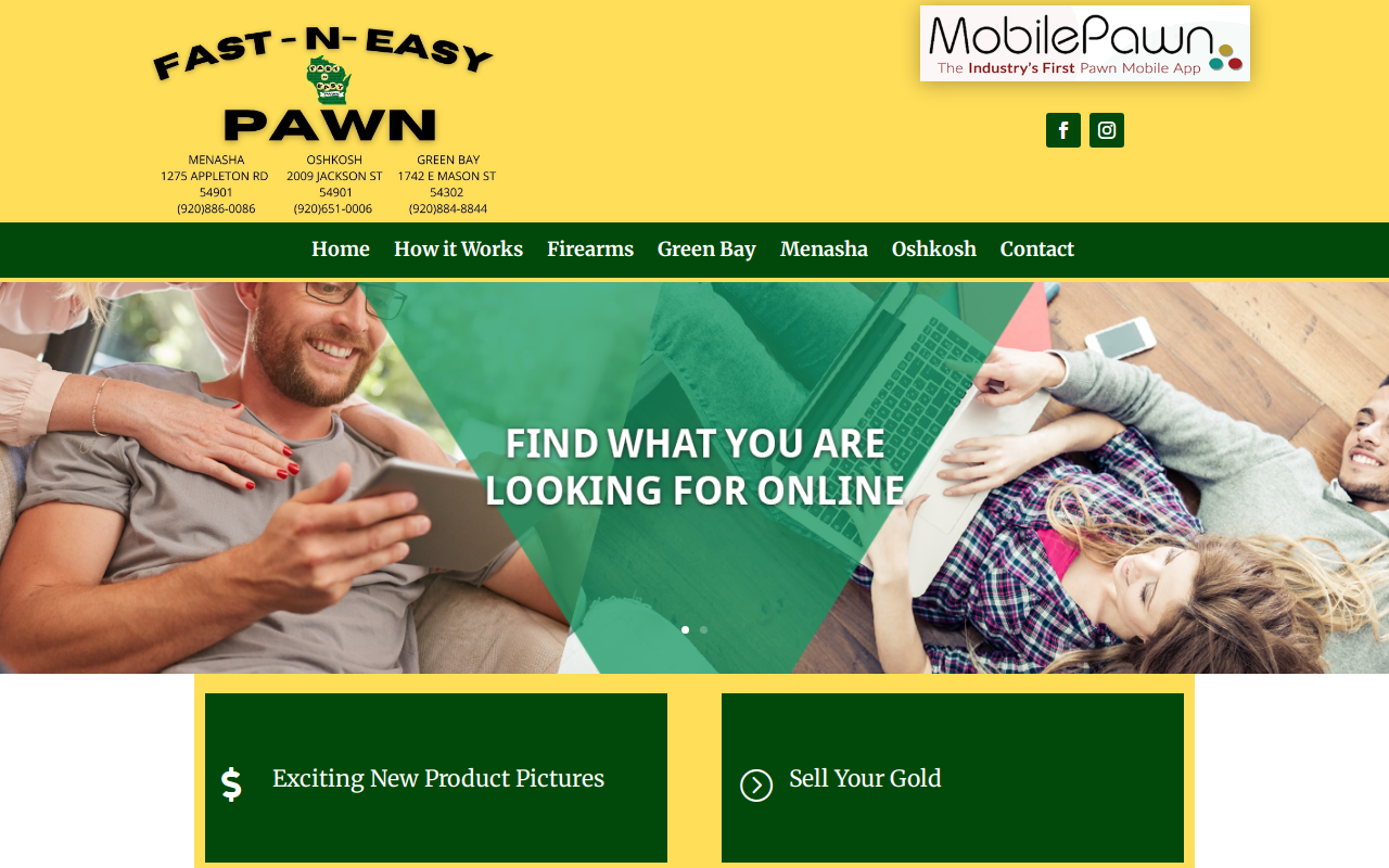 Fast N Easy Pawn website preview