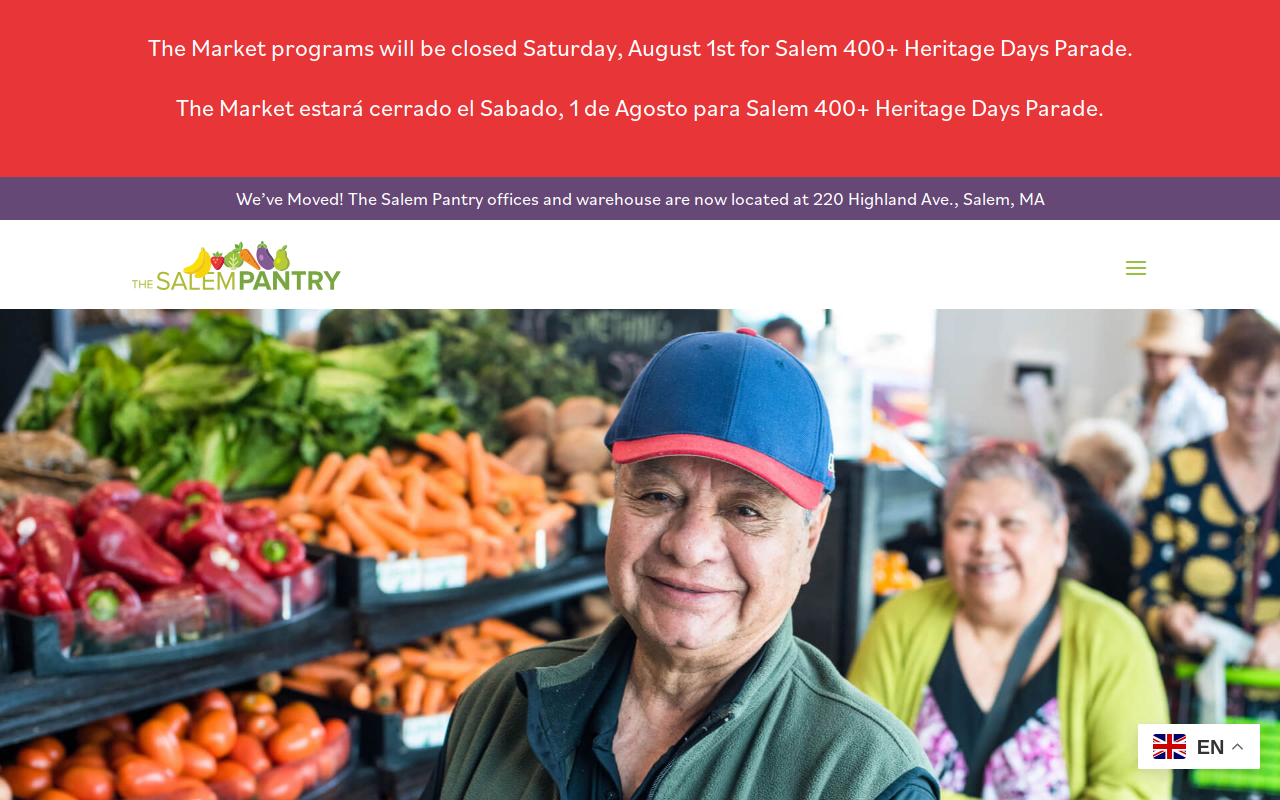 The Market - The Salem Pantry website preview