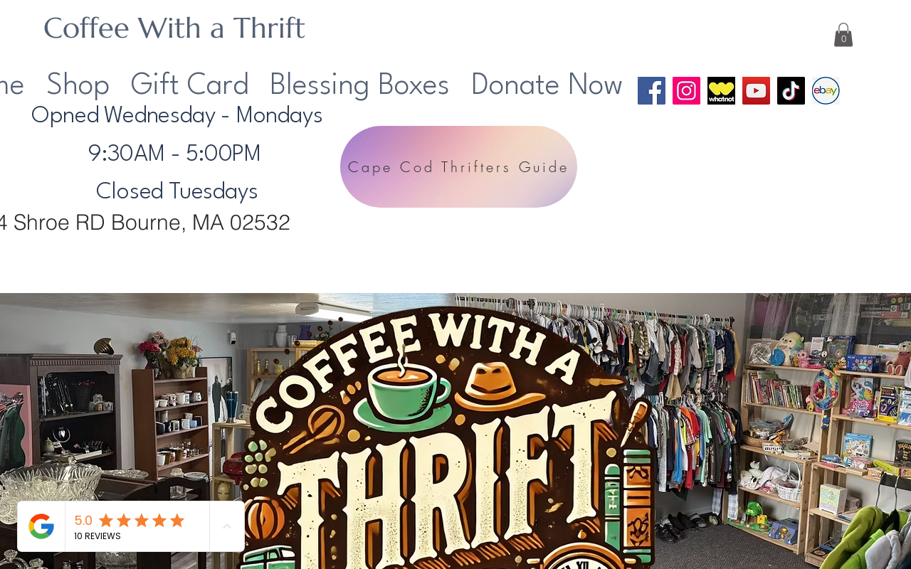 Coffee With A Thrift website preview