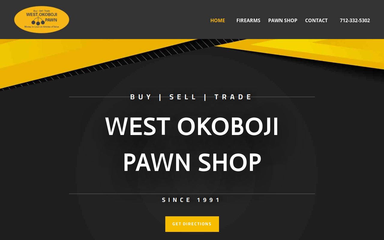 West Okoboji Pawn website preview