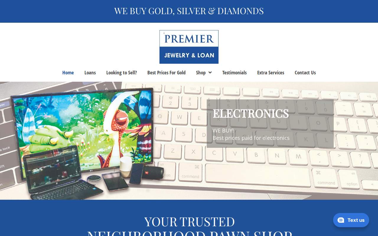 Premier Jewlery & Loan website preview