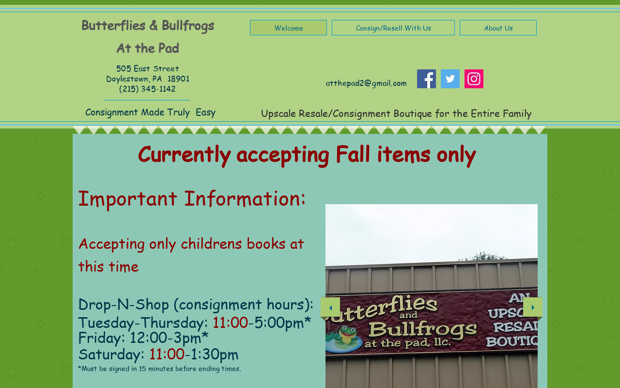 Butterflies and Bullfrogs website preview