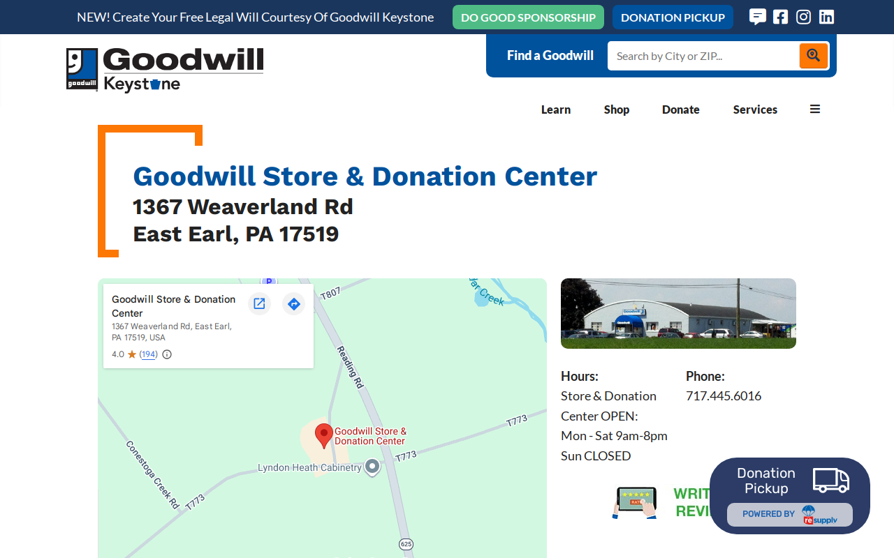 Goodwill website preview