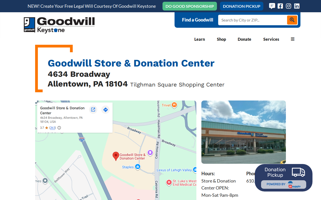 Goodwill website preview