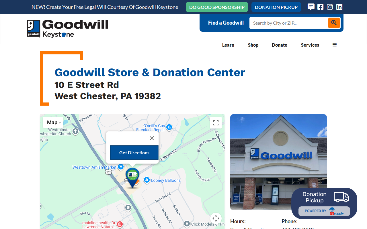 Goodwill website preview