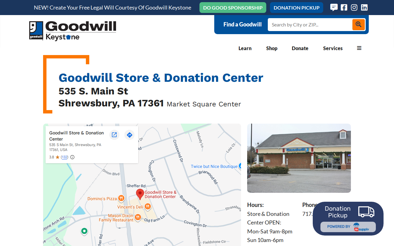 Goodwill website preview