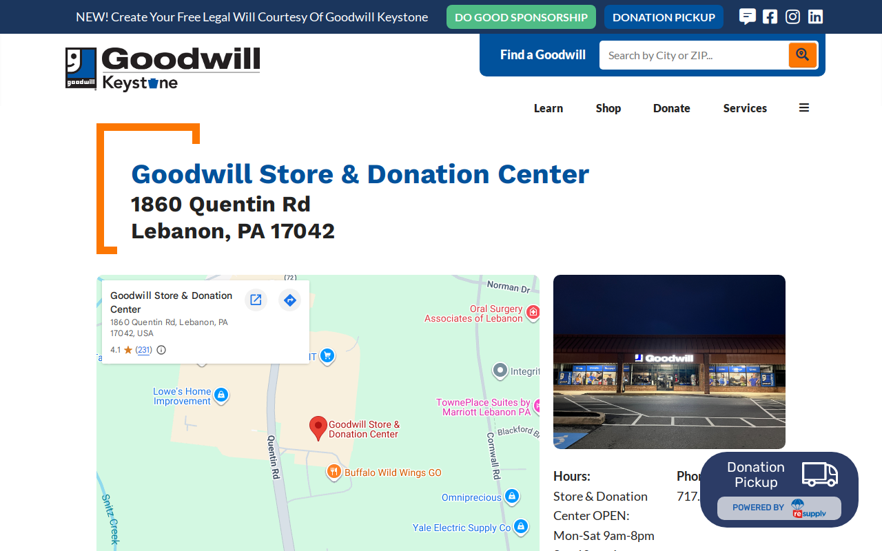 Goodwill website preview