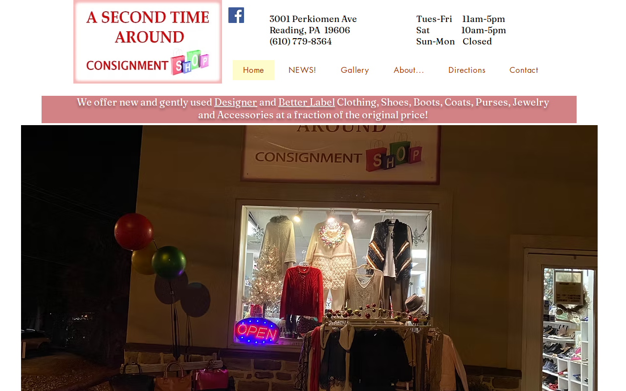 A Second Time Around website preview