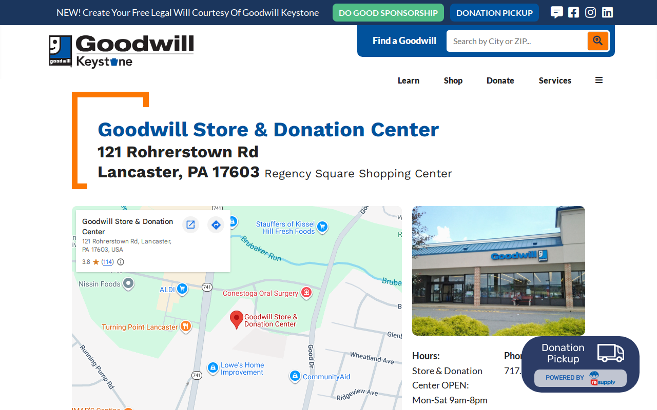Goodwill website preview