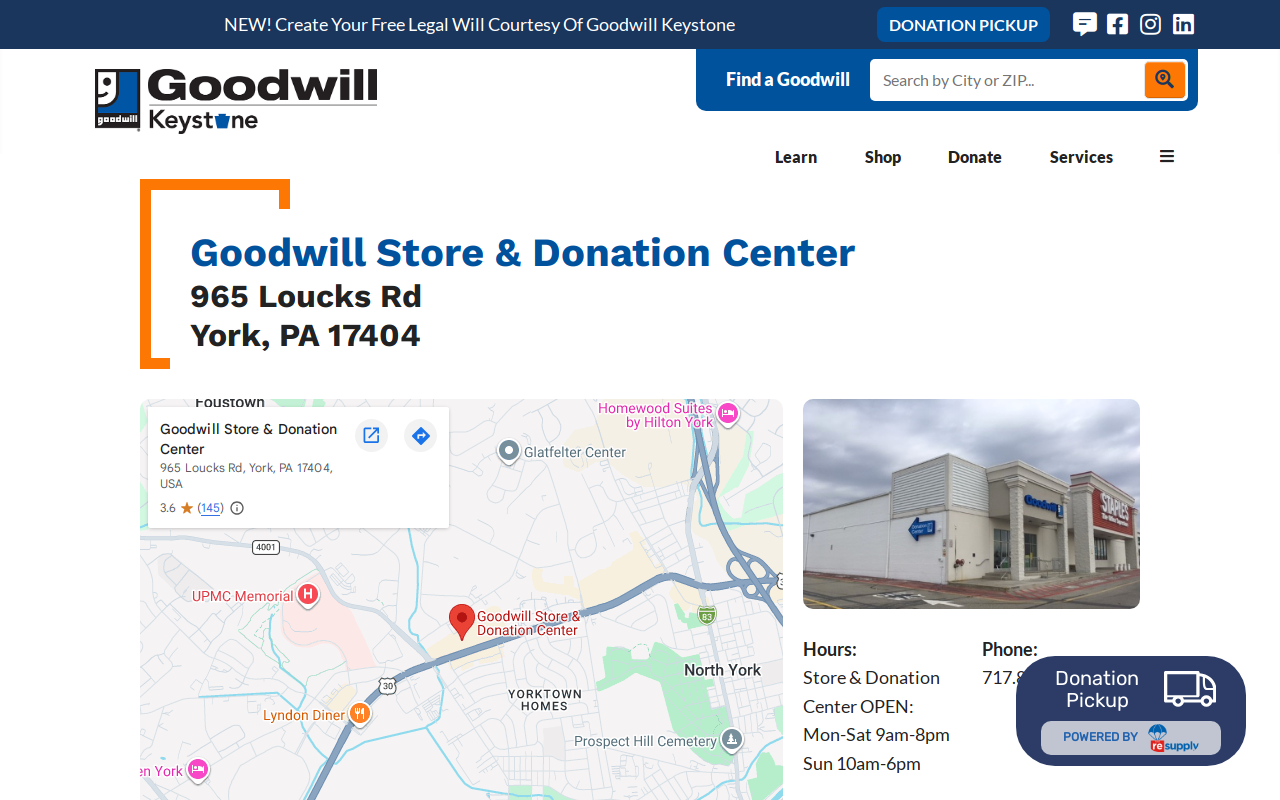 Goodwill website preview