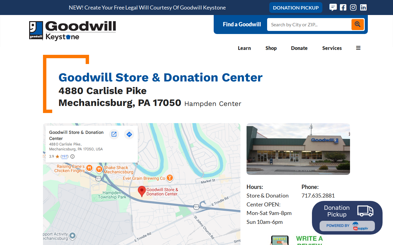 Goodwill website preview