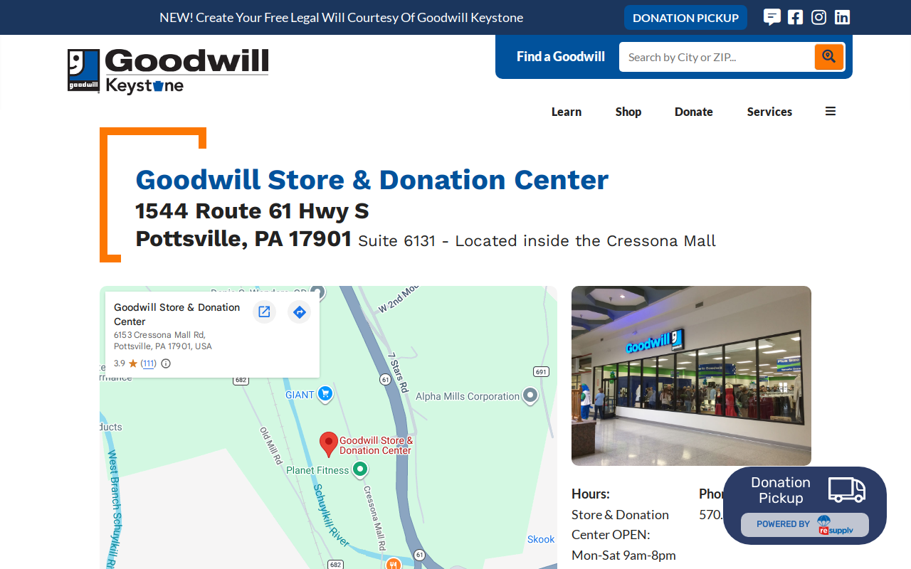 Goodwill website preview