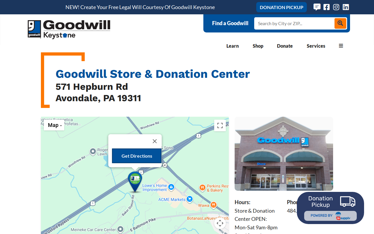 Goodwill website preview